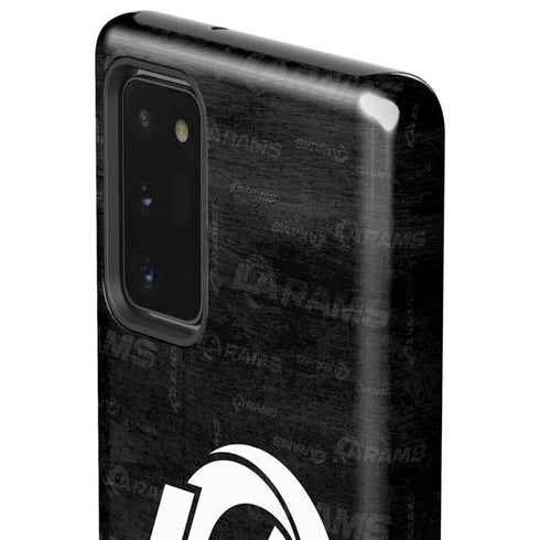 NFL Los Angeles Rams Black & White Galaxy Note20 5G Pro Case