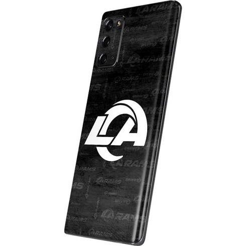 NFL Los Angeles Rams Black & White Galaxy Note20 5G Skin