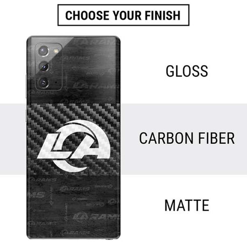 NFL Los Angeles Rams Black & White Galaxy Note20 5G Skin