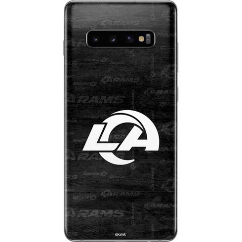 NFL Los Angeles Rams Black & White Galaxy S10 Plus Skin