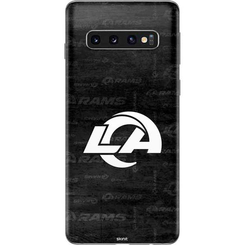 NFL Los Angeles Rams Black & White Galaxy S10 Skin