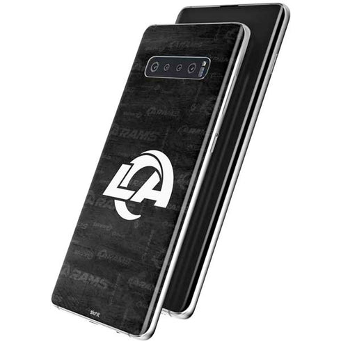 NFL Los Angeles Rams Black & White Galaxy S10 Skin