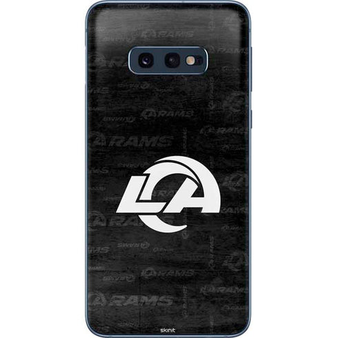 NFL Los Angeles Rams Black & White Galaxy S10e Skin
