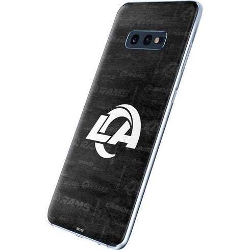 NFL Los Angeles Rams Black & White Galaxy S10e Skin