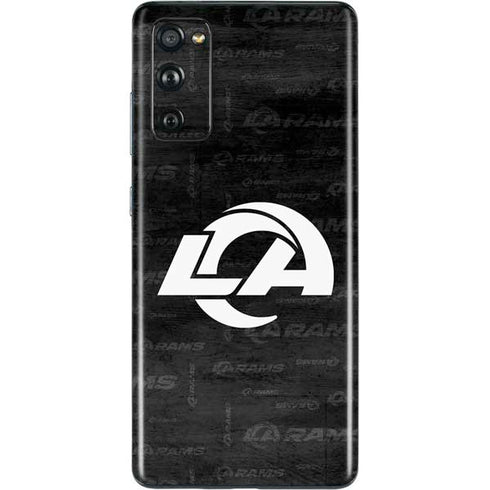NFL Los Angeles Rams Black & White Galaxy S20 Fan Edition Skin