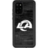 NFL Los Angeles Rams Black & White Galaxy S20 Plus Waterproof Case