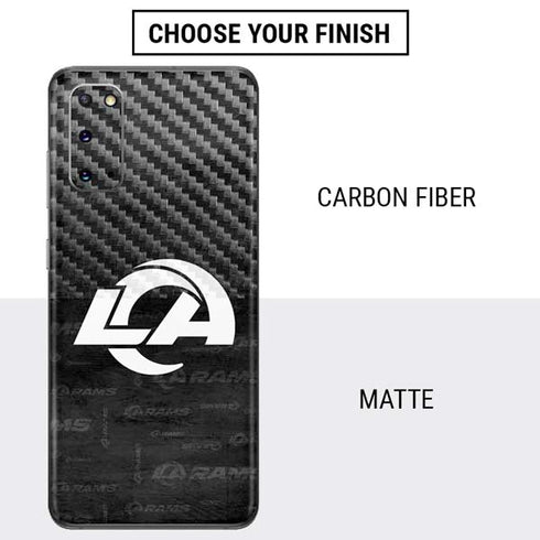 NFL Los Angeles Rams Black & White Galaxy S20 Skin