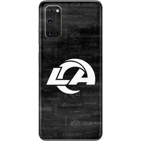 NFL Los Angeles Rams Black & White Galaxy S20 Skin
