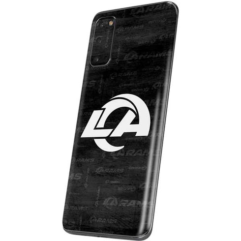 NFL Los Angeles Rams Black & White Galaxy S20 Skin