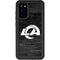 NFL Los Angeles Rams Black & White Galaxy S20 Waterproof Case