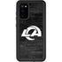 NFL Los Angeles Rams Black & White Galaxy S20 Waterproof Case