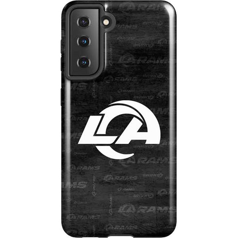 NFL Los Angeles Rams Black & White Galaxy S21 5G Pro Case