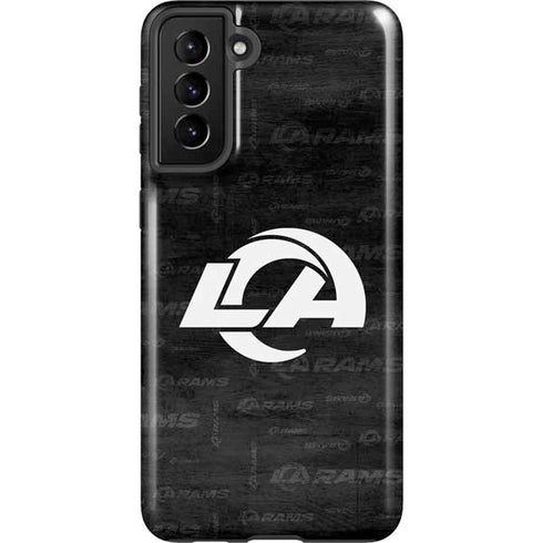 NFL Los Angeles Rams Black & White Galaxy S21 FE Pro Case