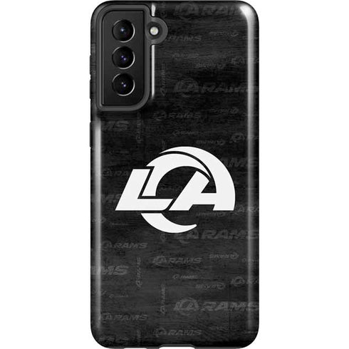 NFL Los Angeles Rams Black & White Galaxy S21 Plus 5G Pro Case