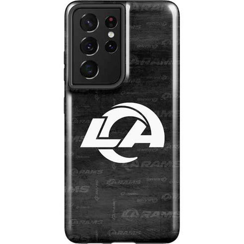 NFL Los Angeles Rams Black & White Galaxy S21 Ultra 5G Pro Case