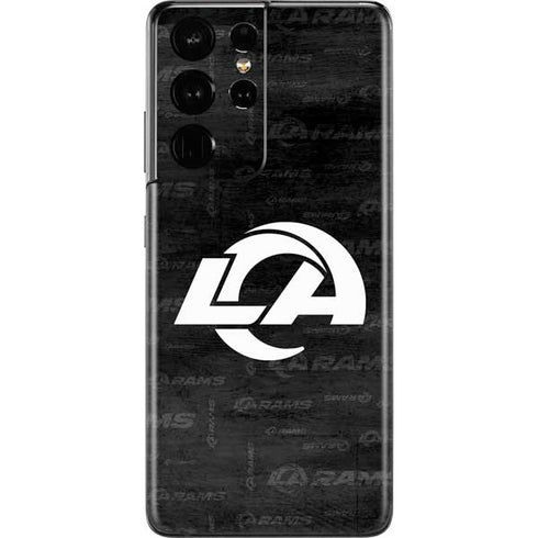 NFL Los Angeles Rams Black & White Galaxy S21 Ultra 5G Skin