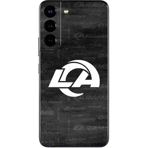 NFL Los Angeles Rams Black & White Galaxy S22 Skin