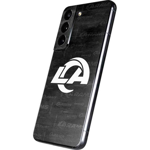 NFL Los Angeles Rams Black & White Galaxy S22 Skin