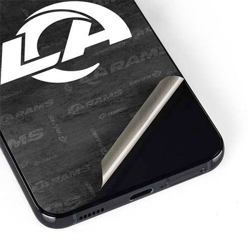NFL Los Angeles Rams Black & White Galaxy S22 Skin