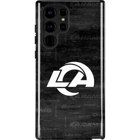 NFL Los Angeles Rams Black & White Galaxy S22 Ultra Pro Case