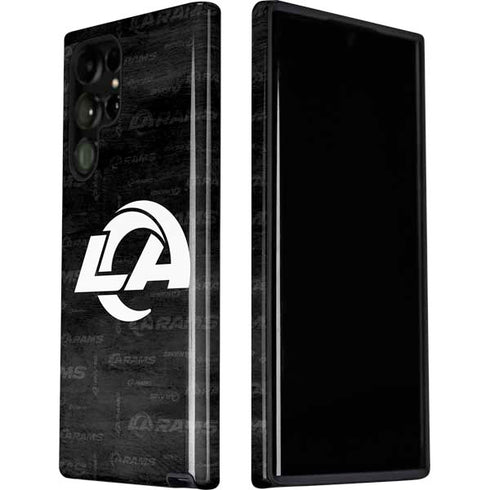 NFL Los Angeles Rams Black & White Galaxy S22 Ultra Pro Case