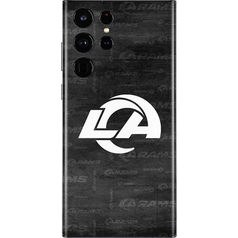 NFL Los Angeles Rams Black & White Galaxy S22 Ultra Skin
