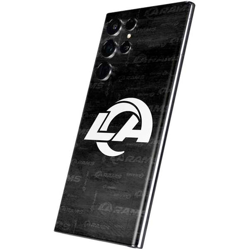 NFL Los Angeles Rams Black & White Galaxy S22 Ultra Skin