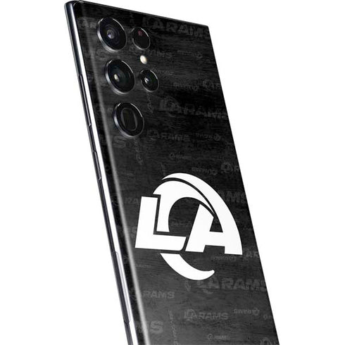 NFL Los Angeles Rams Black & White Galaxy S22 Ultra Skin