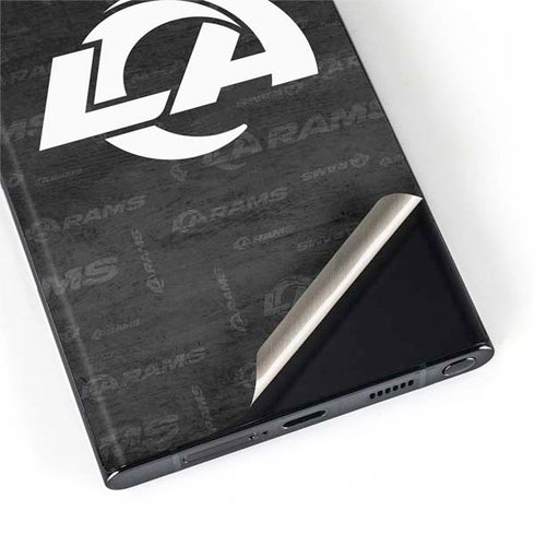 NFL Los Angeles Rams Black & White Galaxy S22 Ultra Skin