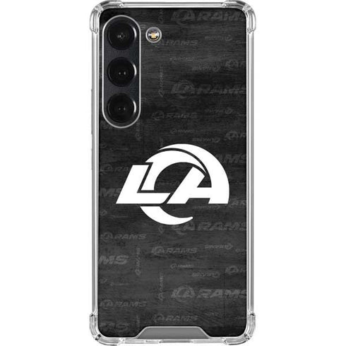 NFL Los Angeles Rams Black & White Galaxy S23 Clear Case