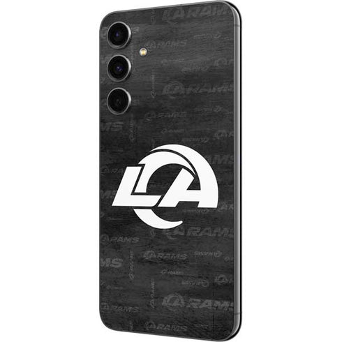 NFL Los Angeles Rams Black & White Galaxy S23 FE Skin