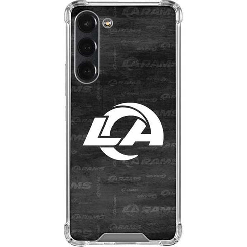 NFL Los Angeles Rams Black & White Galaxy S23 Plus Clear Case