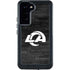 NFL Los Angeles Rams Black & White Galaxy S23 Plus Waterproof Case