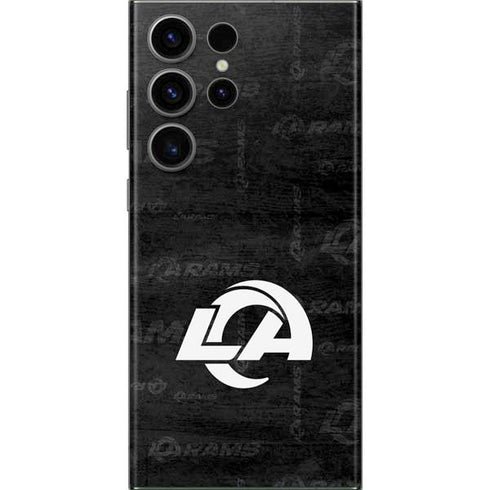 NFL Los Angeles Rams Black & White Galaxy S23 Ultra Skin