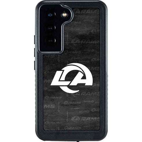 NFL Los Angeles Rams Black & White Galaxy S23 Waterproof Case