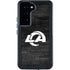 NFL Los Angeles Rams Black & White Galaxy S23 Waterproof Case