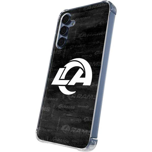 NFL Los Angeles Rams Black & White Galaxy S24 Clear Case