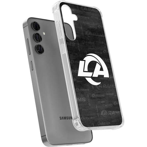 NFL Los Angeles Rams Black & White Galaxy S24 Plus Clear Case
