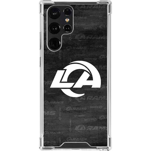 NFL Los Angeles Rams Black & White Galaxy S24 Ultra Clear Case