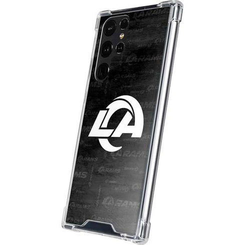 NFL Los Angeles Rams Black & White Galaxy S24 Ultra Clear Case