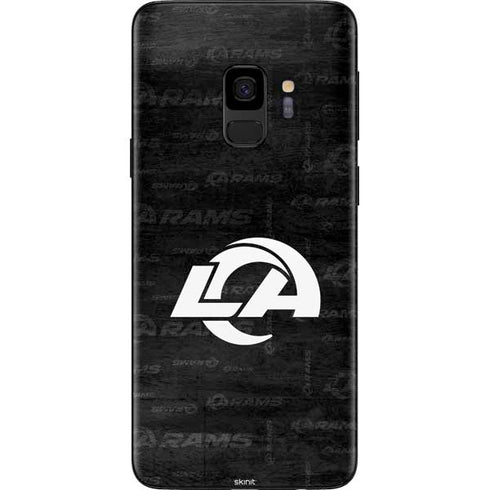 NFL Los Angeles Rams Black & White Galaxy S9 Skin