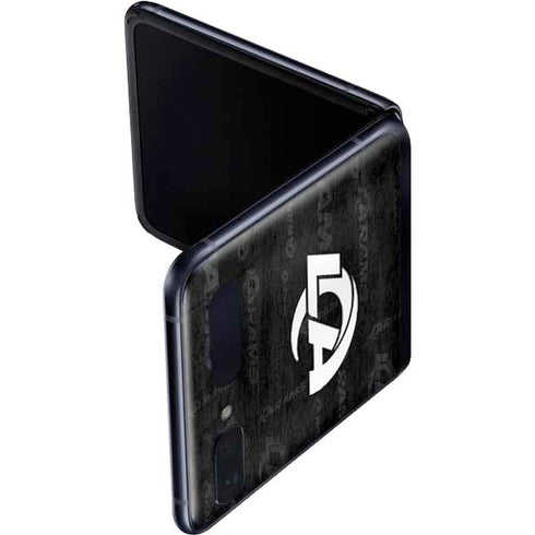 NFL Los Angeles Rams Black & White Galaxy Z Flip Skin