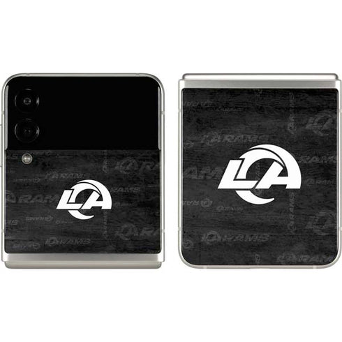 NFL Los Angeles Rams Black & White Galaxy Z Flip3 5G Skin