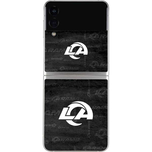 NFL Los Angeles Rams Black & White Galaxy Z Flip3 5G Skin