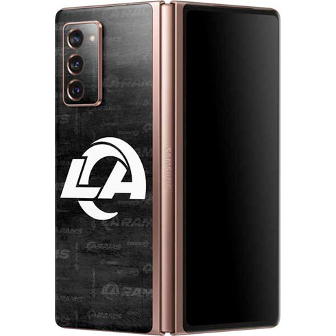 NFL Los Angeles Rams Black & White Galaxy Z Fold2 5G Skin