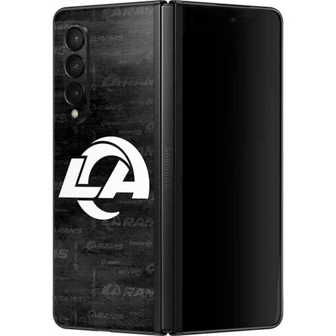 NFL Los Angeles Rams Black & White Galaxy Z Fold3 5G Skin