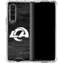 NFL Los Angeles Rams Black & White Galaxy Z Fold4 5G Clear Case