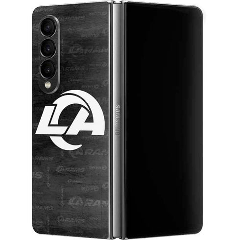 NFL Los Angeles Rams Black & White Galaxy Z Fold4 5G Skin