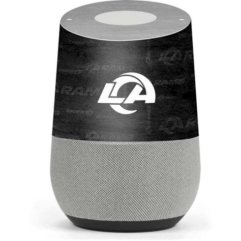 NFL Los Angeles Rams Black & White Google Home Skin