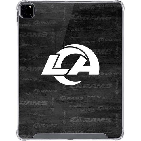 NFL Los Angeles Rams Black & White iPad Pro 12.9in (2020) Clear Case